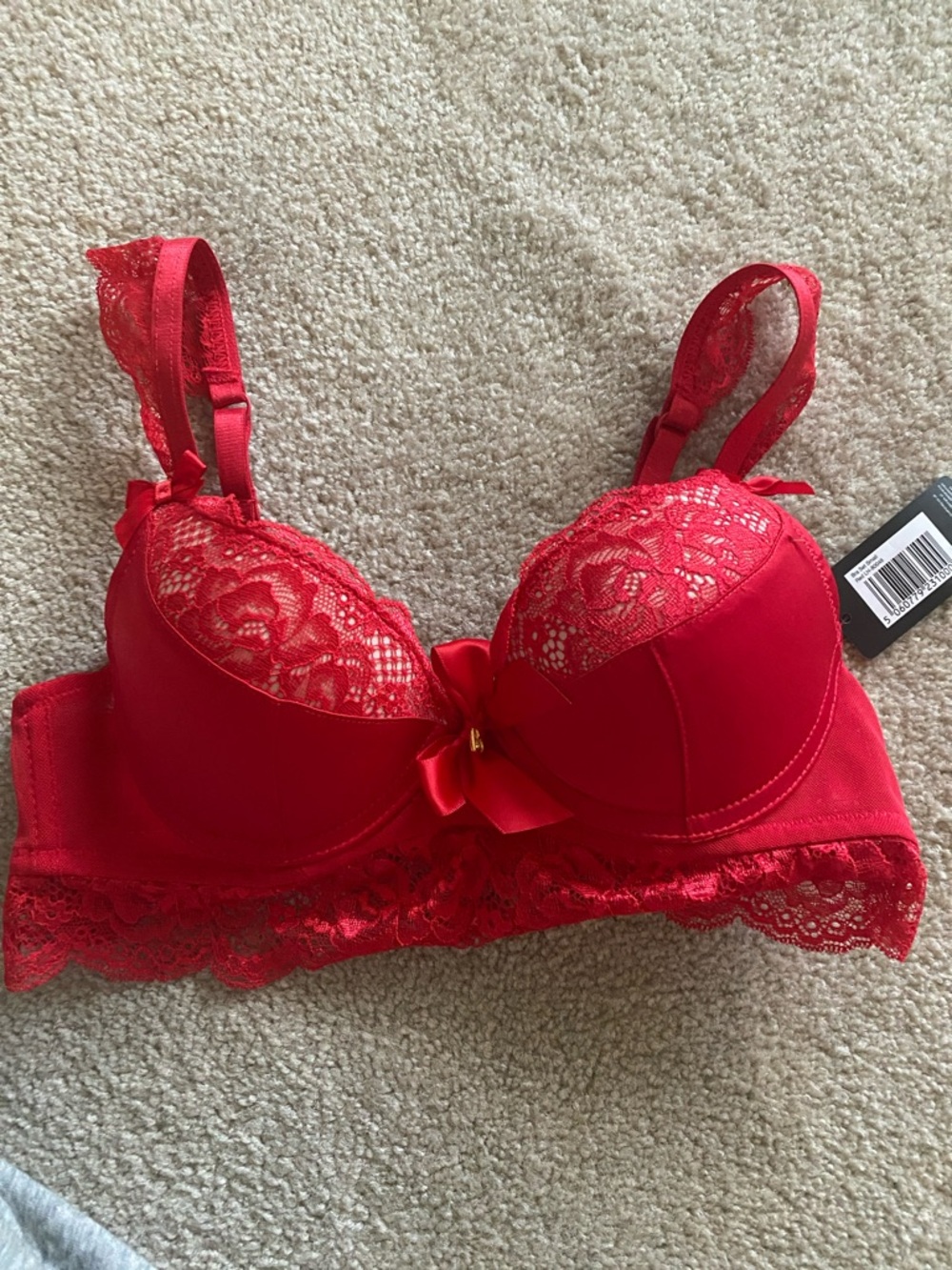 Love honey NWT size small red padded bra